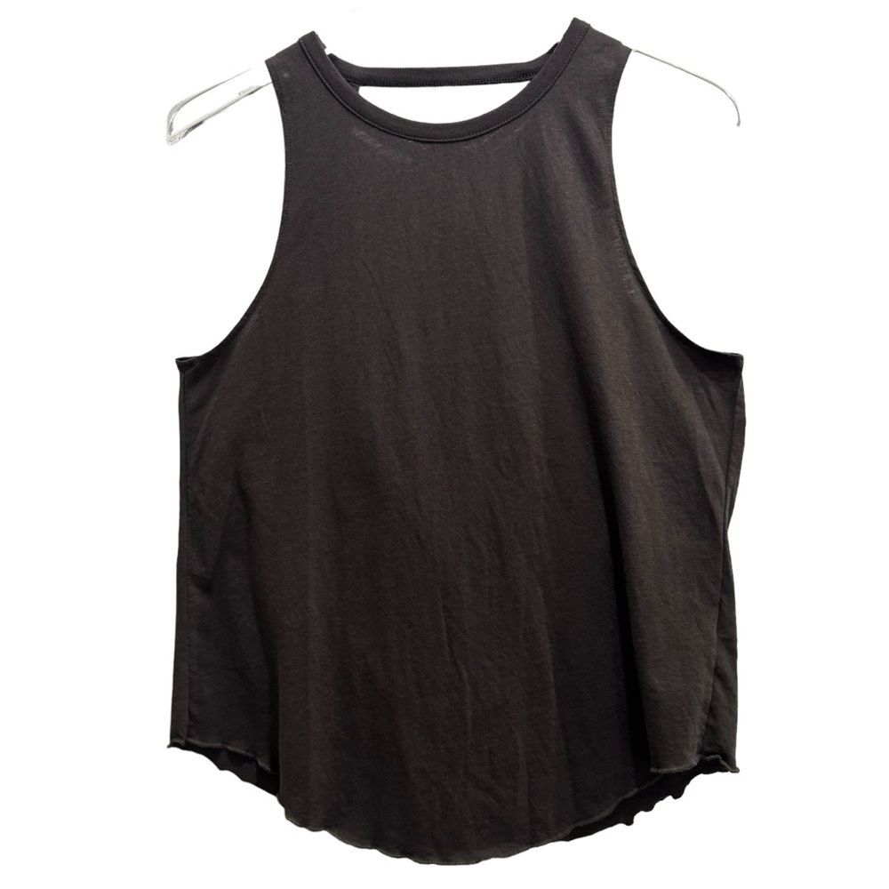 Chaser Vintage Jersey Knotted Drape Back Shirttail Tank Relaxed Medium